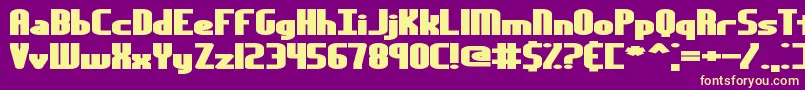 Yesterda Font – Yellow Fonts on Purple Background