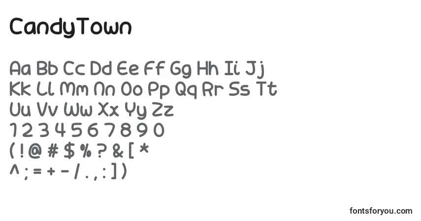Fuente CandyTown - alfabeto, números, caracteres especiales
