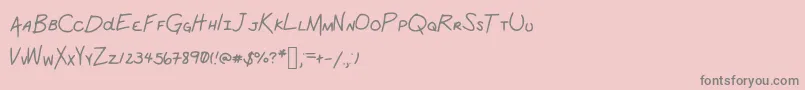 Saiba mais sobre a fonte SchoolWork Fonte SchoolWork – fontes cinzas em um fundo rosa