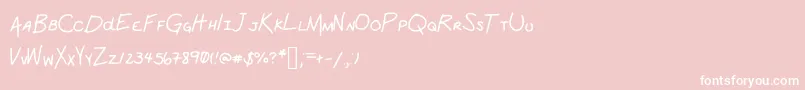 SchoolWork Font – White Fonts on Pink Background
