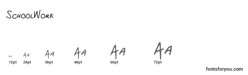 SchoolWork Font Sizes