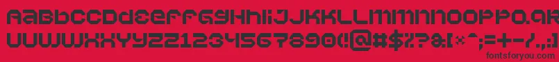 Vaporb Font – Black Fonts on Red Background