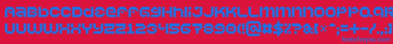 Vaporb Font – Blue Fonts on Red Background