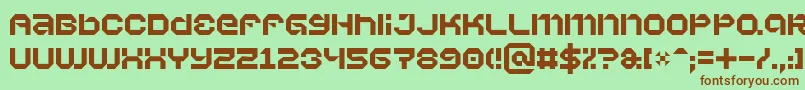 Vaporb Font – Brown Fonts on Green Background