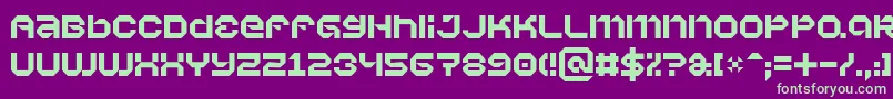 Vaporb Font – Green Fonts on Purple Background