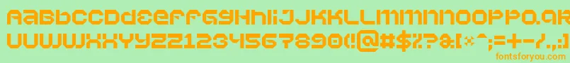 Vaporb Font – Orange Fonts on Green Background