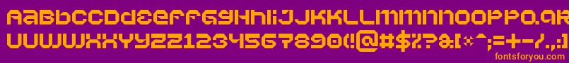 Vaporb-Schriftart – Orangefarbene Schriften auf violettem Hintergrund