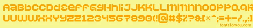 Vaporb Font – Orange Fonts on Yellow Background