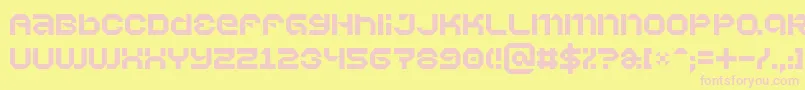 フォントVaporb – ピンクのフォント、黄色の背景