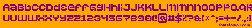 Vaporb Font – Purple Fonts on Orange Background