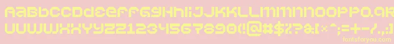 Vaporb Font – Yellow Fonts on Pink Background