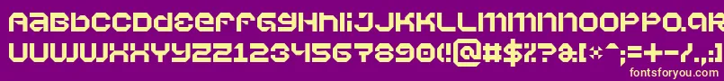 フォントVaporb – 紫の背景に黄色のフォント