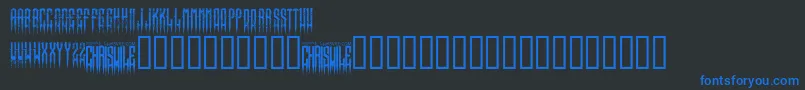 XspikedRegular Font – Blue Fonts on Black Background