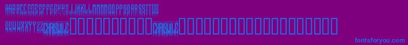 XspikedRegular-fontti – siniset fontit violetilla taustalla