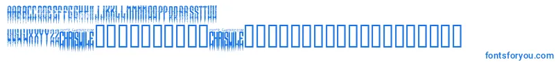 Шрифт XspikedRegular – синие шрифты на белом фоне