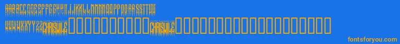 XspikedRegular Font – Orange Fonts on Blue Background