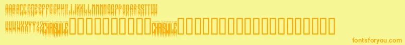 XspikedRegular Font – Orange Fonts on Yellow Background