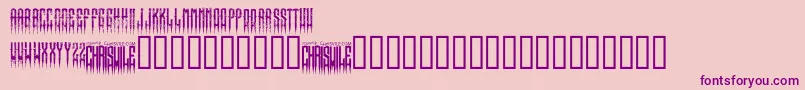 Fonte XspikedRegular – fontes roxas em um fundo rosa