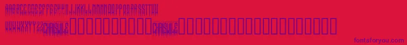 XspikedRegular Font – Purple Fonts on Red Background