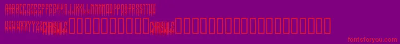 XspikedRegular-Schriftart – Rote Schriften auf violettem Hintergrund