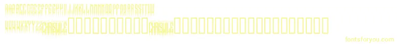 Czcionka XspikedRegular – żółte czcionki na białym tle
