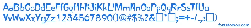 Japanette Font – Blue Fonts on White Background