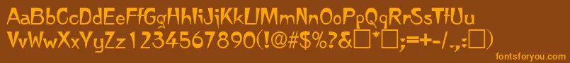 Japanette Font – Orange Fonts on Brown Background