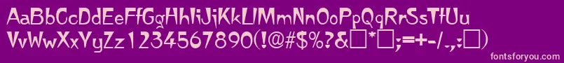 Japanette Font – Pink Fonts on Purple Background