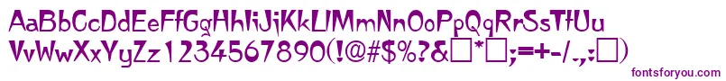 Japanette-fontti – violetit fontit valkoisella taustalla