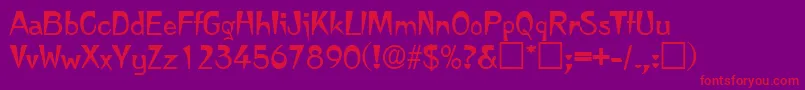 Japanette Font – Red Fonts on Purple Background