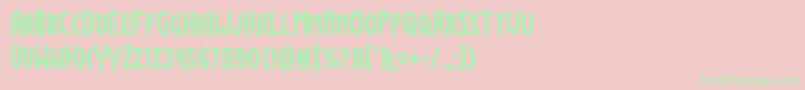 Flashrogersstraightcond Font – Green Fonts on Pink Background