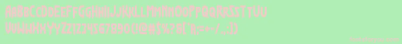 Flashrogersstraightcond Font – Pink Fonts on Green Background