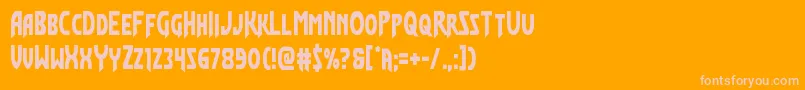 フォントFlashrogersstraightcond – オレンジの背景にピンクのフォント