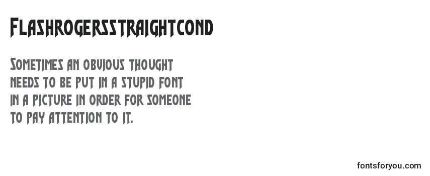 Flashrogersstraightcond Font