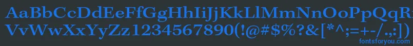 KeplerstdMediumextcapt Font – Blue Fonts on Black Background