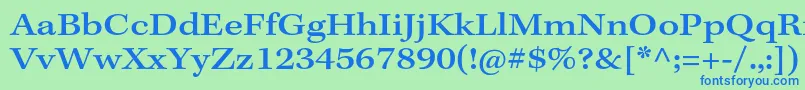 KeplerstdMediumextcapt Font – Blue Fonts on Green Background