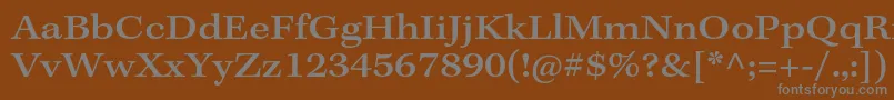 フォントKeplerstdMediumextcapt – 茶色の背景に灰色の文字