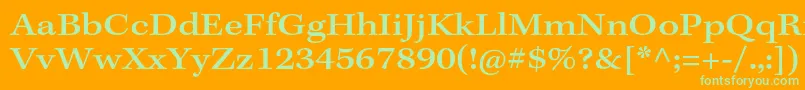 KeplerstdMediumextcapt Font – Green Fonts on Orange Background