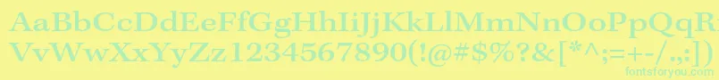 KeplerstdMediumextcapt Font – Green Fonts on Yellow Background