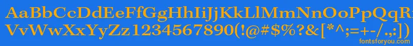 KeplerstdMediumextcapt Font – Orange Fonts on Blue Background