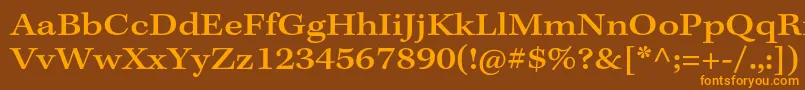 KeplerstdMediumextcapt Font – Orange Fonts on Brown Background