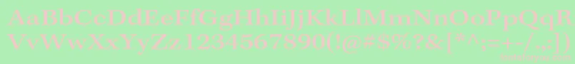 KeplerstdMediumextcapt Font – Pink Fonts on Green Background