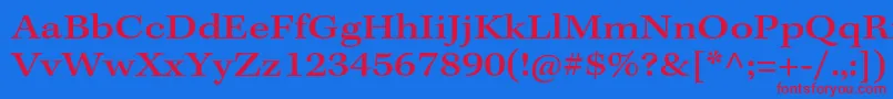 KeplerstdMediumextcapt Font – Red Fonts on Blue Background