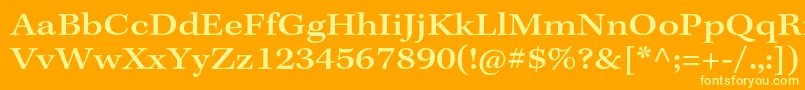 KeplerstdMediumextcapt Font – Yellow Fonts on Orange Background