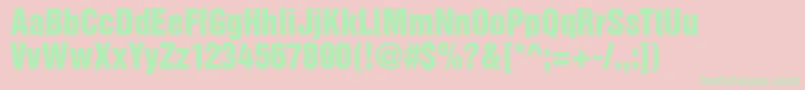 SansInserat Font – Green Fonts on Pink Background