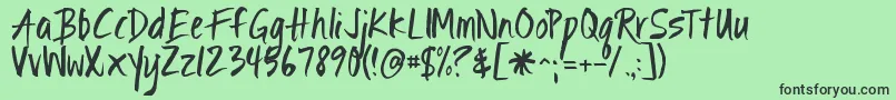 Ignitethelight Font – Black Fonts on Green Background
