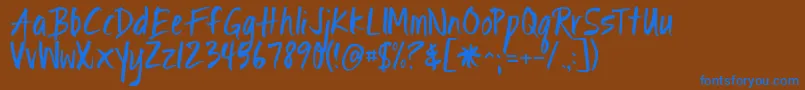 Ignitethelight Font – Blue Fonts on Brown Background