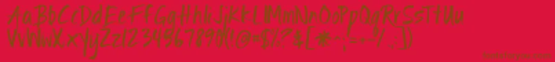 Ignitethelight Font – Brown Fonts on Red Background