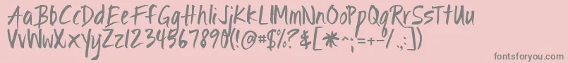 Ignitethelight Font – Gray Fonts on Pink Background