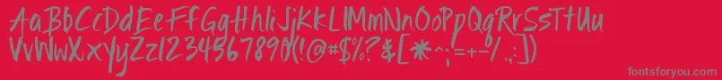 Ignitethelight Font – Gray Fonts on Red Background
